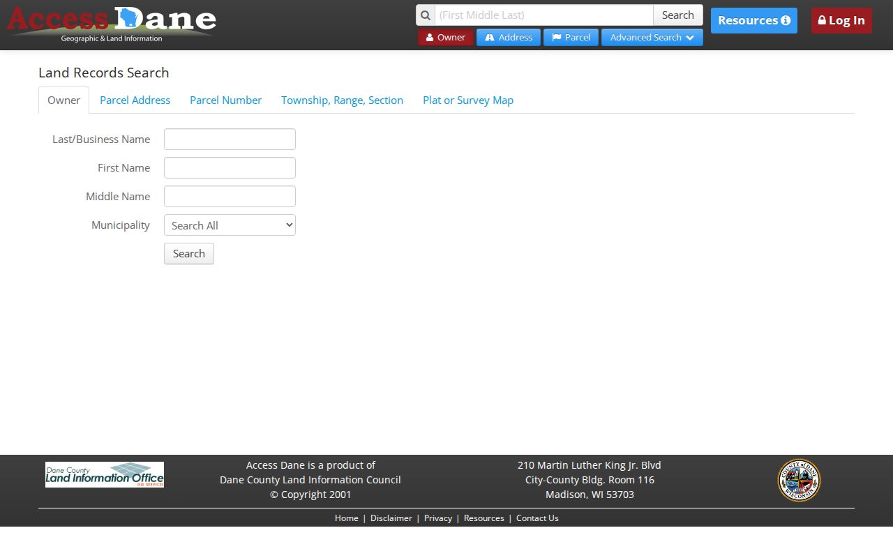 Middleton residents directory Access Dane parcel search