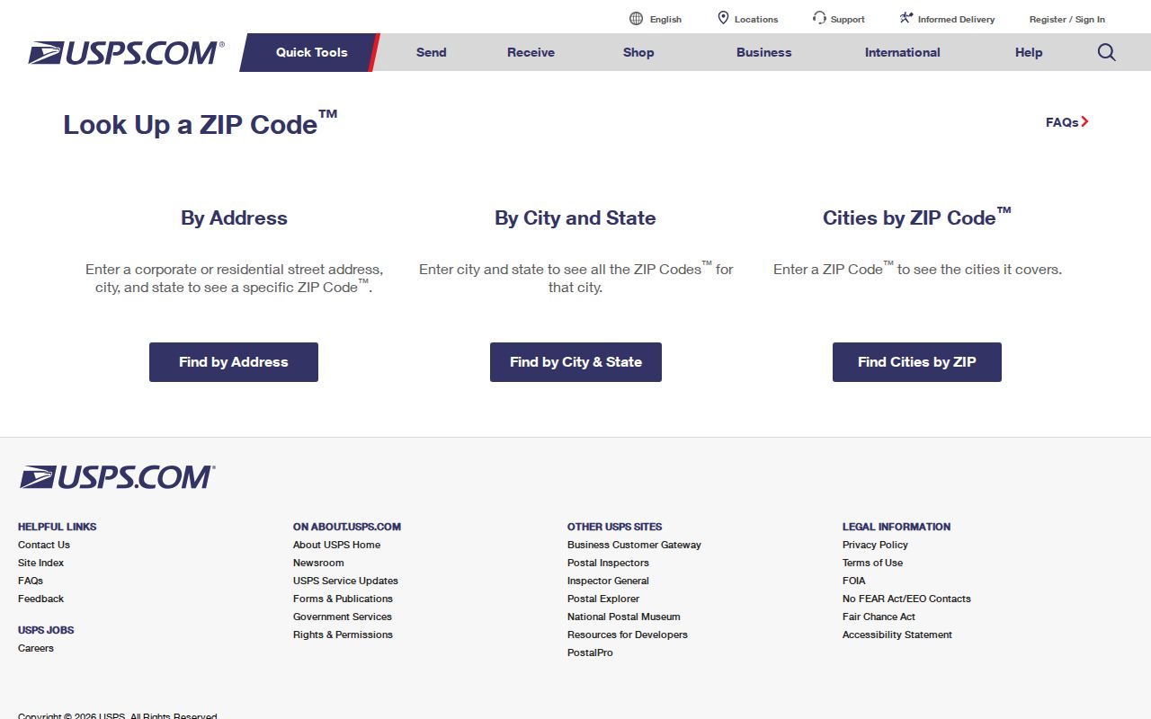 USPS ZIP Code Lookup used to verify a Middleton mailing address